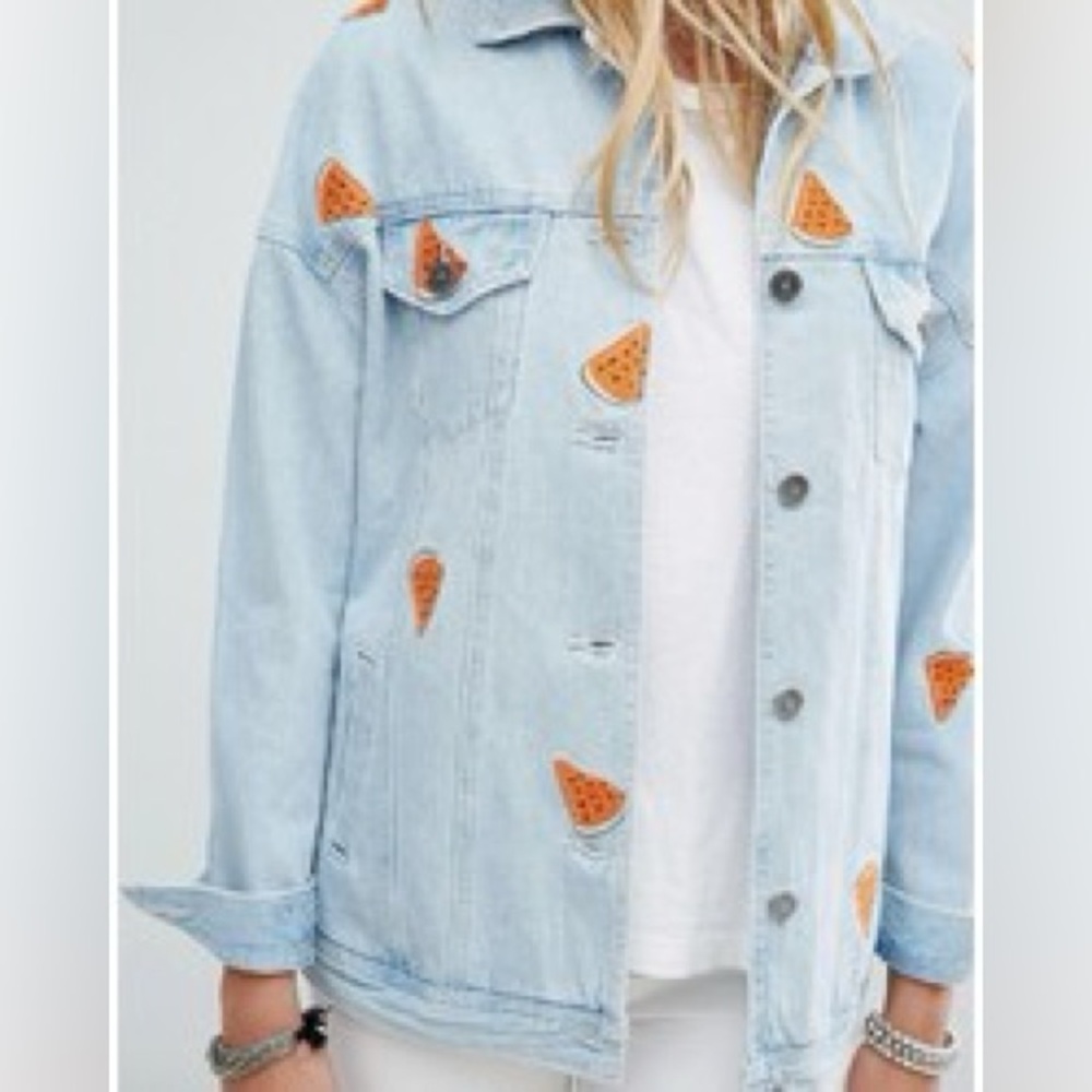 Watermelon denim jacket